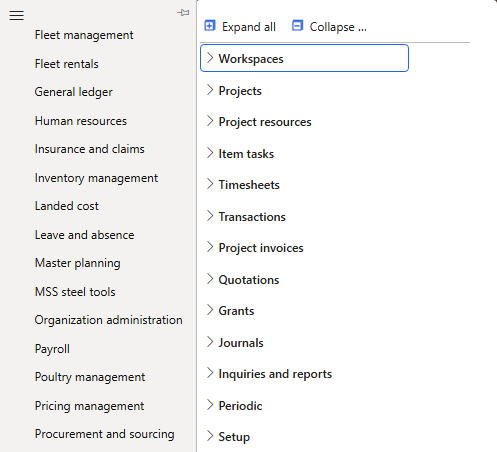 Modules | Project management and accounting