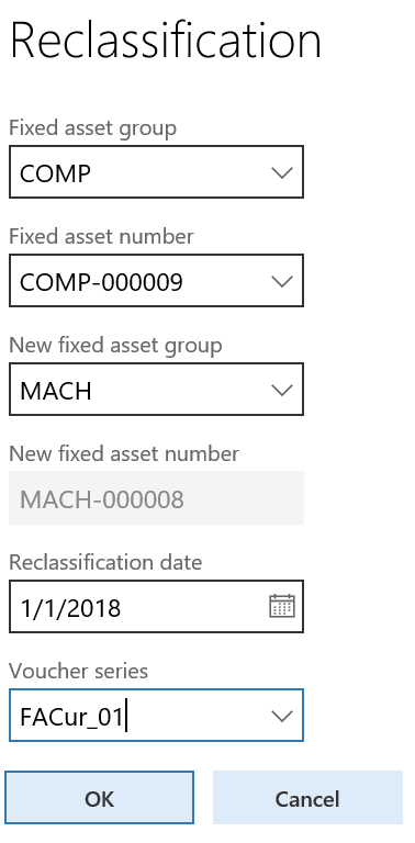 The system will create a new fixed asset record