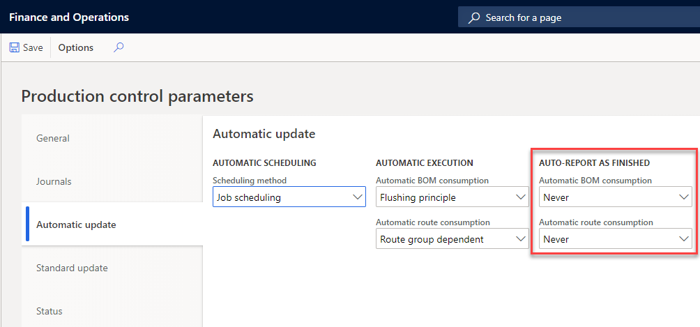 You can specify the following parameters for
