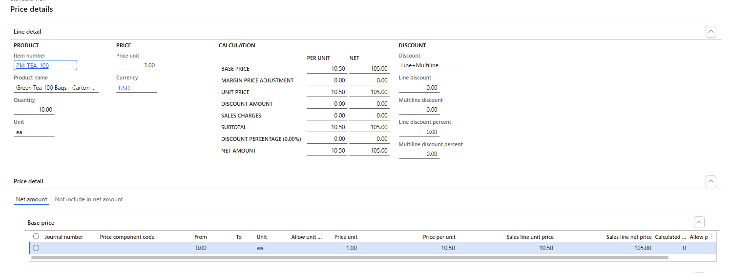 Price details of 001689