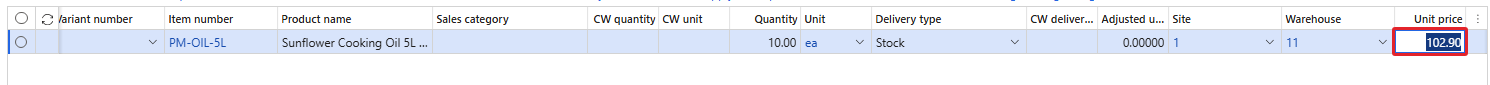 Order 001515 – oil 102.90, the 2% was not added