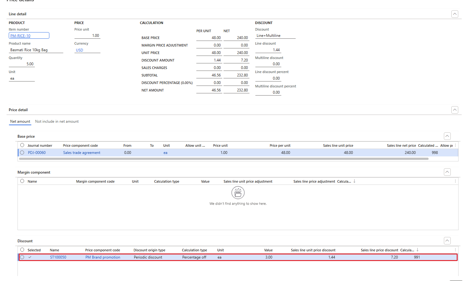 Price details of 001611 – ST100050, Percentage off 3.00 = 1.44